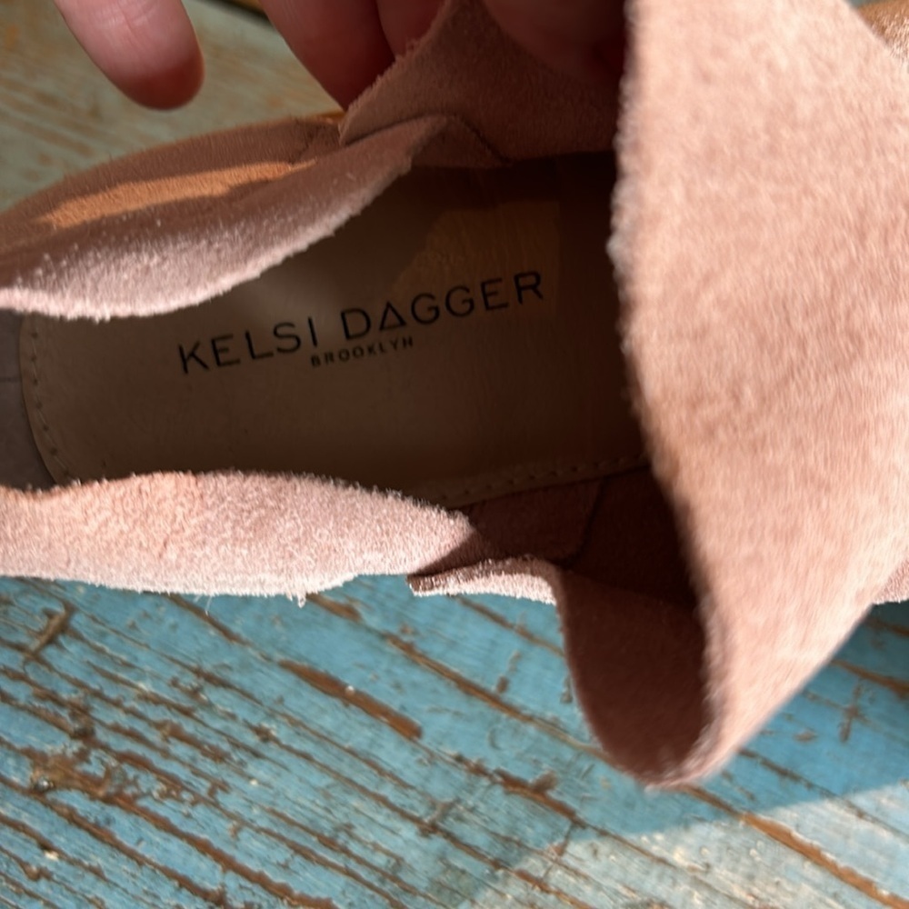Kelsi Dagger Brooklyn Suede Ankle Booties Blush Pink Size 7 - Picture 5 of 7